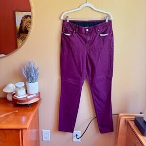 Chico’s Skinny Jeans Eggplant Stretch Waist Size 1.5R